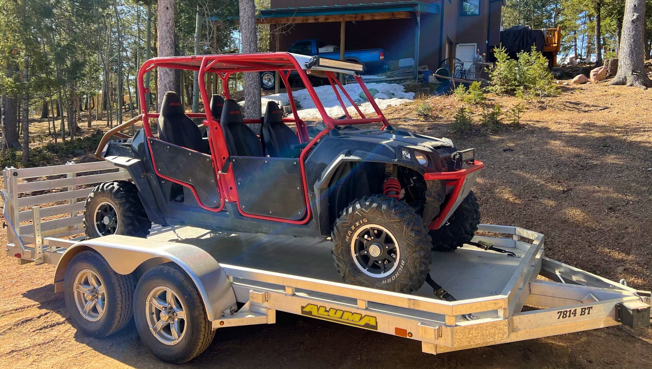 ATV on tailer
